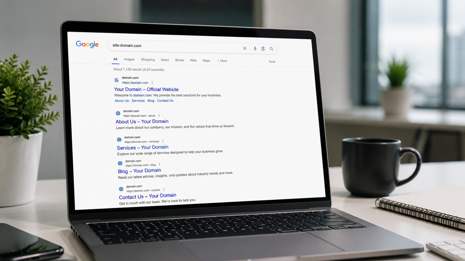 Checking whether a website is indexed in Google Search